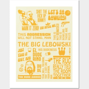 The Big Lebowski, Dude & Walter Quotes Posters and Art